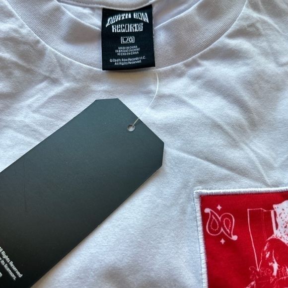NWT Death Row Records Paisley Chair Logo Tee in White - Picture 7 of 8